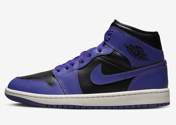 Air Jordan 1 Mid Purple Black - BQ6472-051